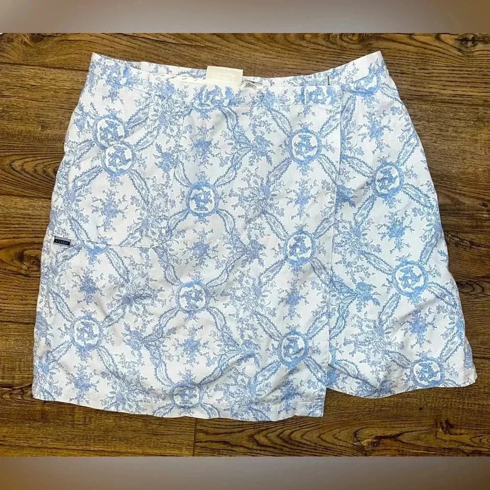 Liz golf blue elegant paisley skort tennis core